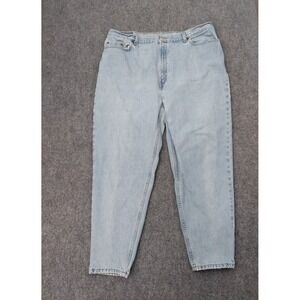 Levis 550 Jeans Womens 22 W Short Blue Cotton Tapered Relaxed USA Made 38x27 Y2K